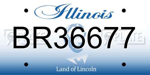 BR36677 Illinois License Plate