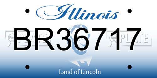 BR36717 Illinois License Plate