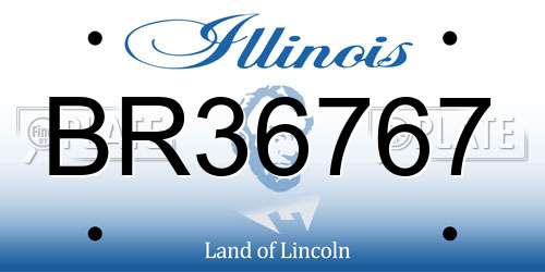 BR36767 Illinois License Plate