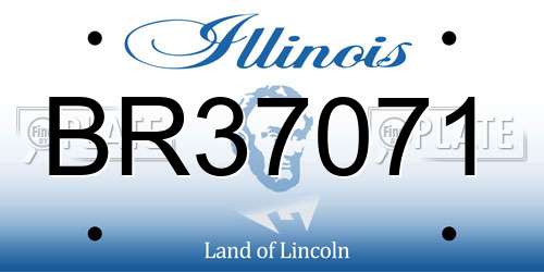 BR37071 Illinois License Plate