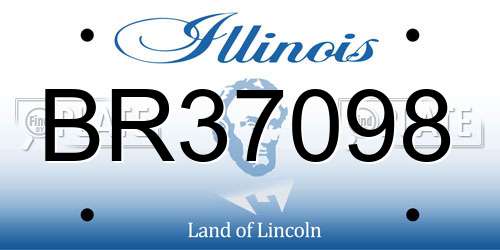 BR37098 Illinois License Plate