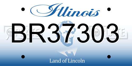 BR37303 Illinois License Plate