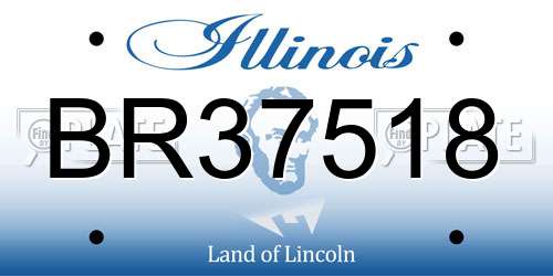 BR37518 Illinois License Plate