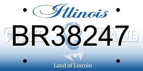 BR38247 Illinois License Plate
