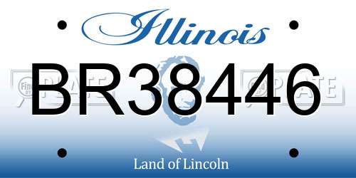 BR38446 Illinois License Plate