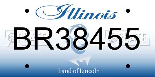 BR38455 Illinois License Plate