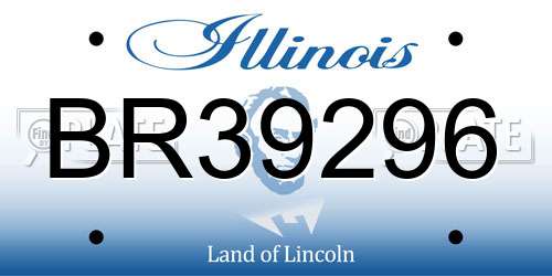 BR39296 Illinois License Plate