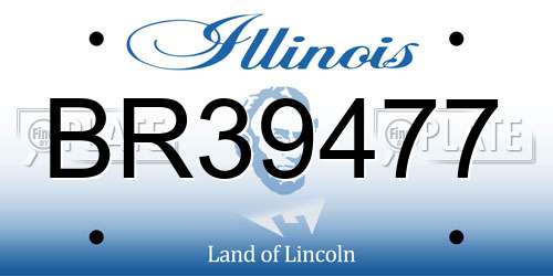 BR39477 Illinois License Plate