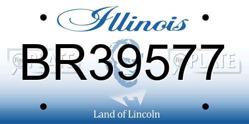 BR39577 Illinois License Plate