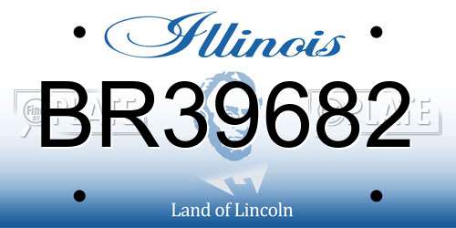BR39682 Illinois License Plate