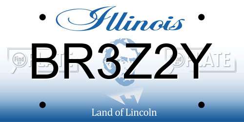 BR3Z2Y Illinois License Plate