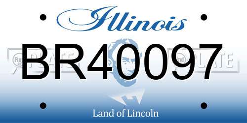 BR40097 Illinois License Plate