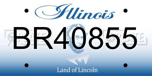 BR40855 Illinois License Plate