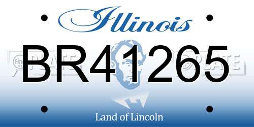 BR41265 Illinois License Plate