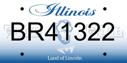 BR41322 Illinois License Plate