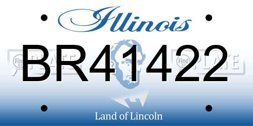 BR41422 Illinois License Plate