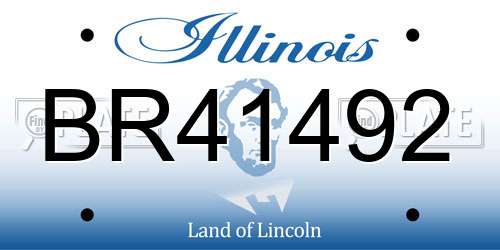 BR41492 Illinois License Plate