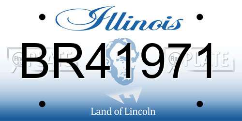 BR41971 Illinois License Plate
