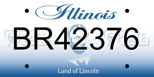 BR42376 Illinois License Plate
