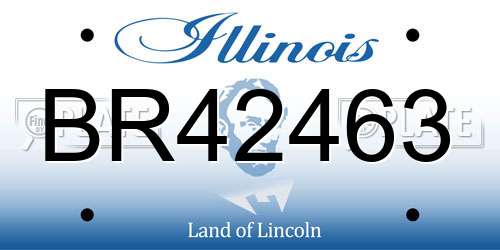 BR42463 Illinois License Plate