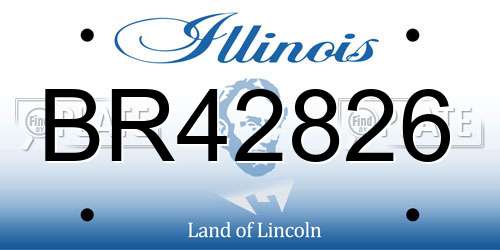 BR42826 Illinois License Plate