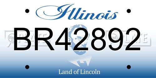 BR42892 Illinois License Plate