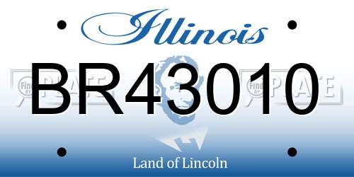BR43010 Illinois License Plate