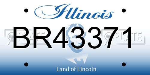 BR43371 Illinois License Plate
