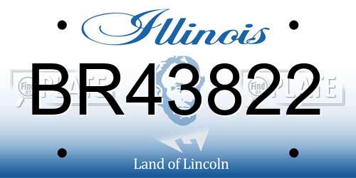 BR43822 Illinois License Plate