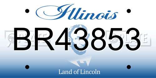 BR43853 Illinois License Plate