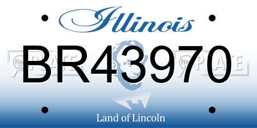 BR43970 Illinois License Plate