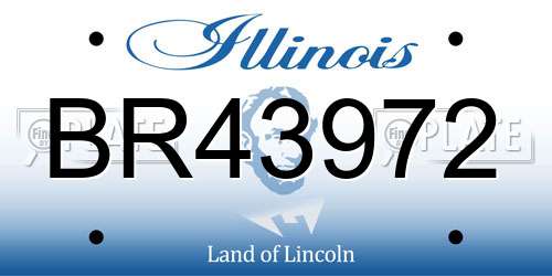 BR43972 Illinois License Plate
