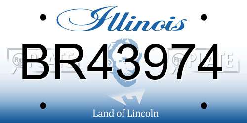 BR43974 Illinois License Plate