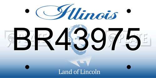 BR43975 Illinois License Plate