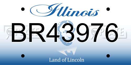 BR43976 Illinois License Plate