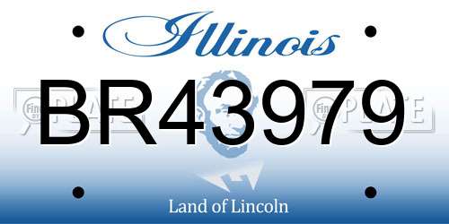 BR43979 Illinois License Plate