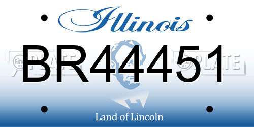 BR44451 Illinois License Plate