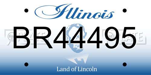 BR44495 Illinois License Plate