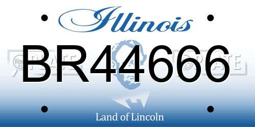 BR44666 Illinois License Plate