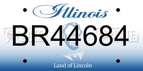 BR44684 Illinois License Plate