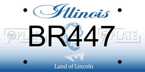 BR447 Illinois License Plate