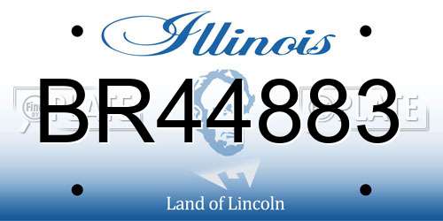 BR44883 Illinois License Plate