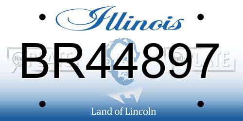 BR44897 Illinois License Plate
