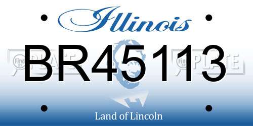 BR45113 Illinois License Plate