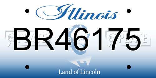 BR46175 Illinois License Plate