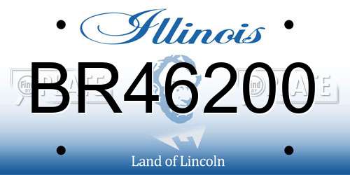 BR46200 Illinois License Plate