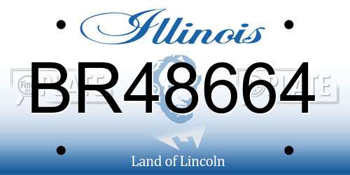 BR48664 Illinois License Plate