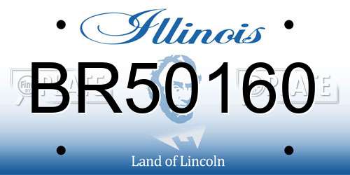 BR50160 Illinois License Plate