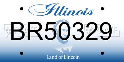 BR50329 Illinois License Plate