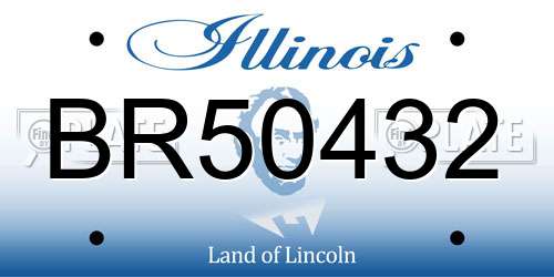 BR50432 Illinois License Plate